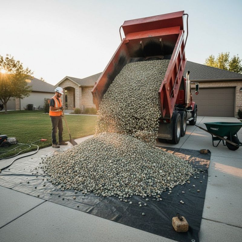 Pea Gravel Delivery detail
