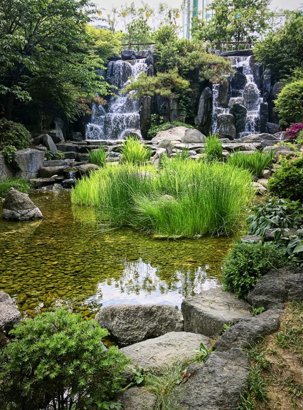 Pond Waterfall Installation detail