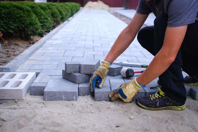 Paver Installation in Progress