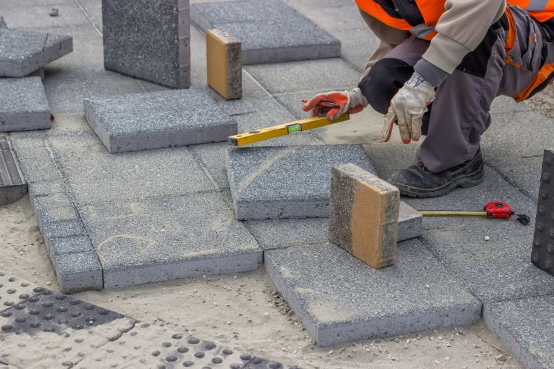 Paver Patio Construction Site