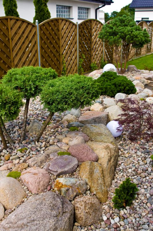 River Stone Installation